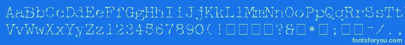 McGareyFractured Font – Green Fonts on Blue Background