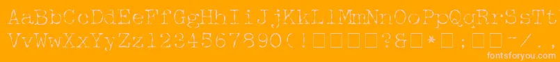 McGareyFractured Font – Pink Fonts on Orange Background