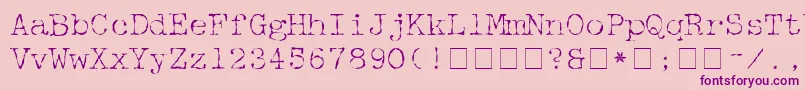 McGareyFractured Font – Purple Fonts on Pink Background