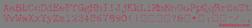 McGareyFractured Font – Red Fonts on Gray Background