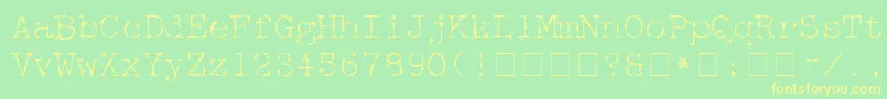 McGareyFractured Font – Yellow Fonts on Green Background