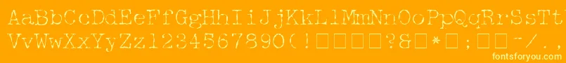 McGareyFractured Font – Yellow Fonts on Orange Background