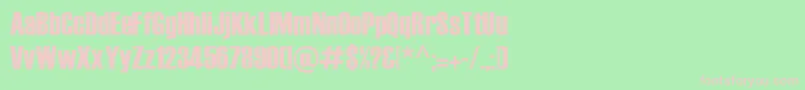 Hatten Font – Pink Fonts on Green Background