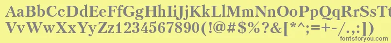 フォントPetersburgettBold – 黄色の背景に灰色の文字