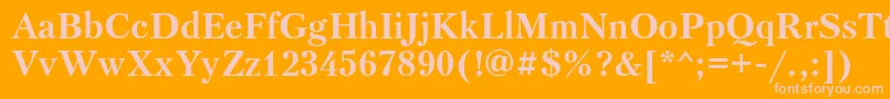 PetersburgettBold Font – Pink Fonts on Orange Background