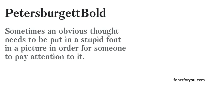 Review of the PetersburgettBold Font