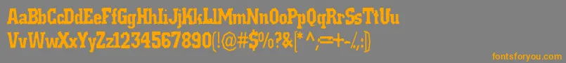 Rat Font – Orange Fonts on Gray Background