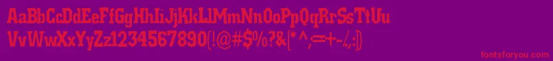 Rat Font – Red Fonts on Purple Background