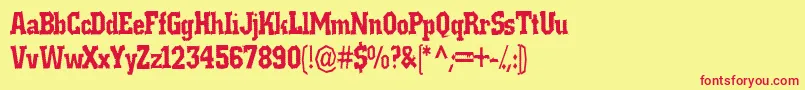Rat Font – Red Fonts on Yellow Background