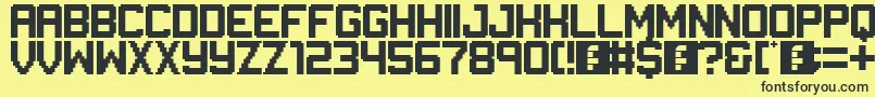 Gameplay Font – Black Fonts on Yellow Background