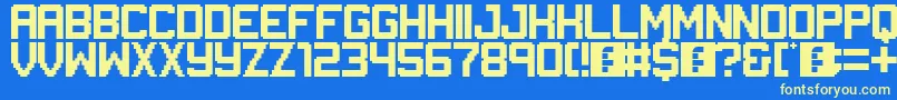 Gameplay Font – Yellow Fonts on Blue Background