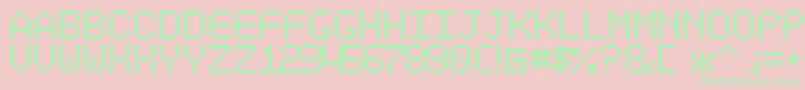 Optiate Font – Green Fonts on Pink Background