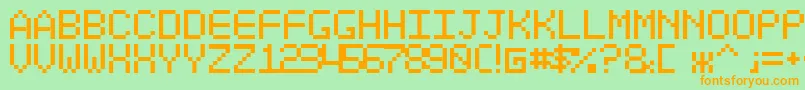 Optiate Font – Orange Fonts on Green Background