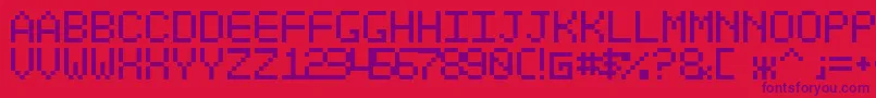 Optiate Font – Purple Fonts on Red Background
