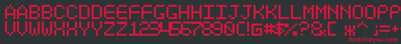 Optiate Font – Red Fonts on Black Background