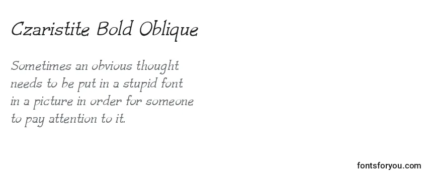 Czaristite Bold Oblique-fontti