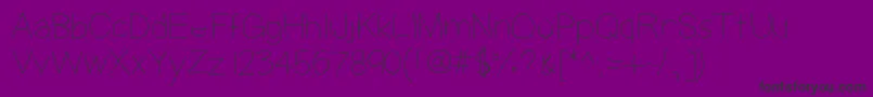 Fonte Highyield – fontes pretas em um fundo violeta