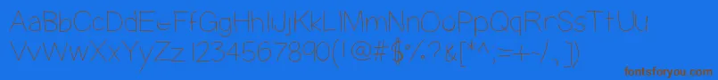 Weitere Informationen zur Highyield-Schriftart Highyield-Schriftart – Braune Schriften auf blauem Hintergrund