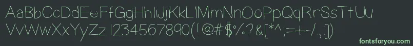 フォントHighyield – 黒い背景に緑の文字