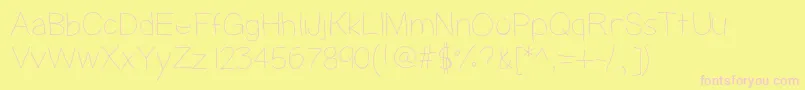 Highyield Font – Pink Fonts on Yellow Background