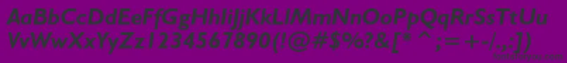 Humanist521BoldItalicBt Font – Black Fonts on Purple Background