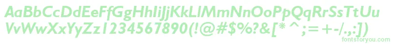 Humanist521BoldItalicBt-Schriftart – Grüne Schriften