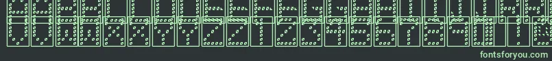 Fonte 11vatorTfb – fontes verdes em um fundo preto