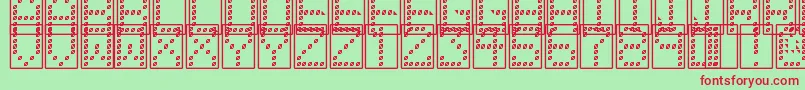 11vatorTfb Font – Red Fonts on Green Background