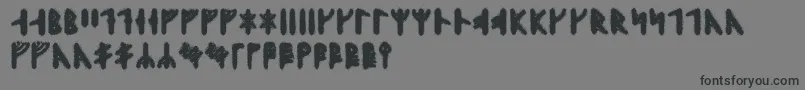 Skraelingrunic Font – Black Fonts on Gray Background