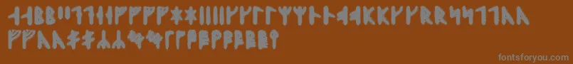 Шрифт Skraelingrunic – серые шрифты на коричневом фоне