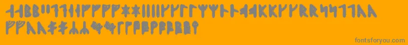 Шрифт Skraelingrunic – серые шрифты на оранжевом фоне