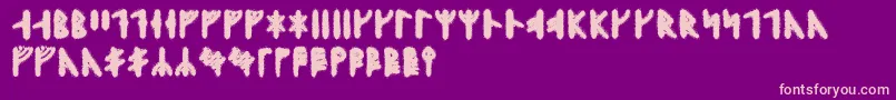 Police Skraelingrunic – polices roses sur fond violet