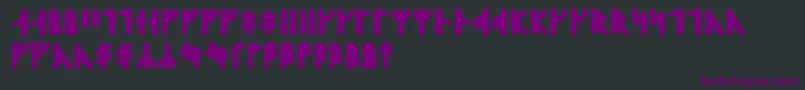 Шрифт Skraelingrunic – фиолетовые шрифты на чёрном фоне