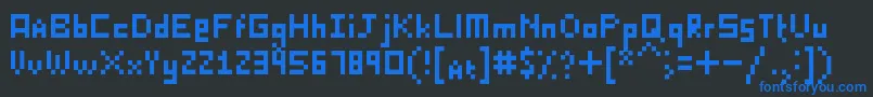 KillerLasagna Font – Blue Fonts on Black Background