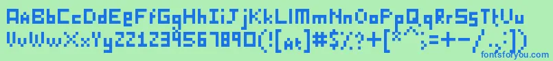fuente KillerLasagna – Fuentes Azules Sobre Fondo Verde