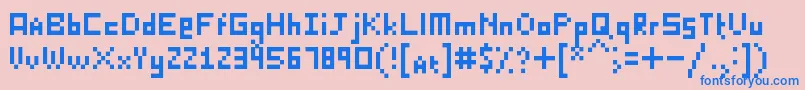 KillerLasagna Font – Blue Fonts on Pink Background