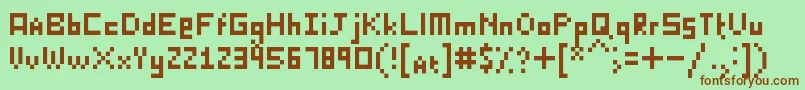KillerLasagna Font – Brown Fonts on Green Background