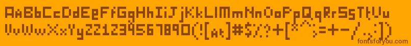KillerLasagna Font – Brown Fonts on Orange Background