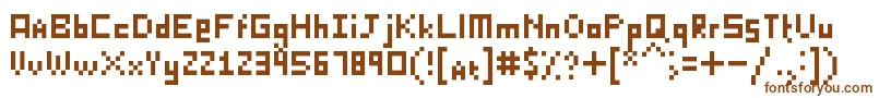 KillerLasagna-fontti – ruskeat fontit valkoisella taustalla