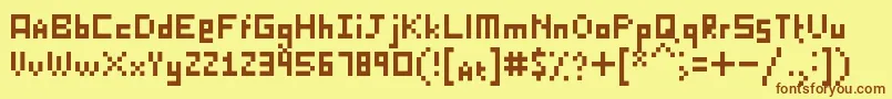 KillerLasagna Font – Brown Fonts on Yellow Background