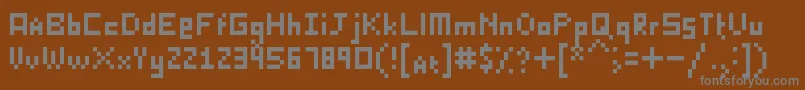 KillerLasagna Font – Gray Fonts on Brown Background