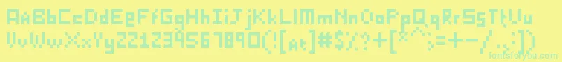 KillerLasagna Font – Green Fonts on Yellow Background