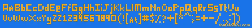 KillerLasagna Font – Orange Fonts on Blue Background