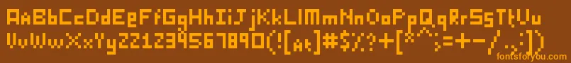 KillerLasagna Font – Orange Fonts on Brown Background