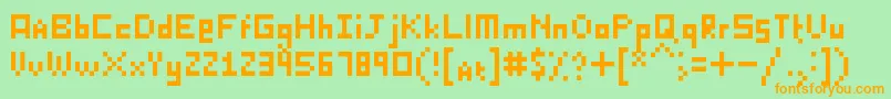 KillerLasagna Font – Orange Fonts on Green Background