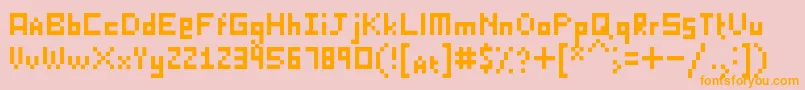 KillerLasagna Font – Orange Fonts on Pink Background
