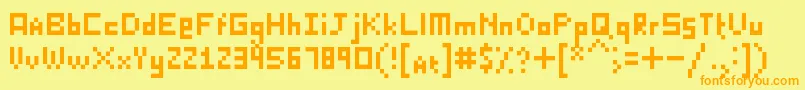 KillerLasagna Font – Orange Fonts on Yellow Background