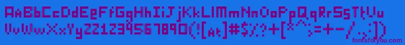 KillerLasagna Font – Purple Fonts on Blue Background