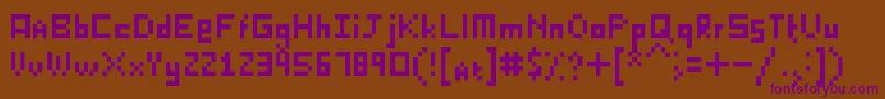 KillerLasagna Font – Purple Fonts on Brown Background
