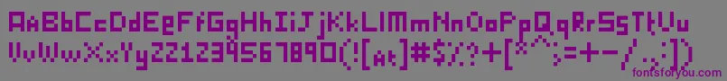 Шрифт KillerLasagna – фиолетовые шрифты на сером фоне